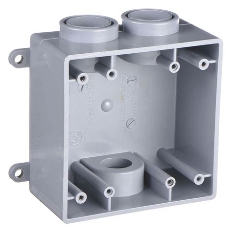 plastic double gang electrical box|weatherproof 2 gang outlet box.